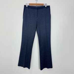 Pinko Italian Women’s Navy Gold Metallic Wide Leg Trousers Pants US Size 8 EUC